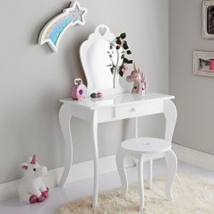 Moderner Kinderschminktisch in Weiß