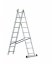 Dvodelna večnamenska aluminijasta lestev z nosilnostjo 150 kg, 2 x 9 stopnic