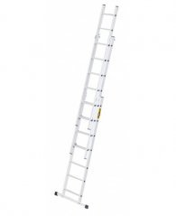 Multifunkčný hliníkový rebrík, 3 x 8 priečok a nosnosť 150 kg