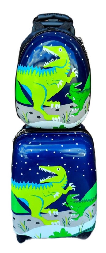 Gyermek utazótáska dinoszaurusszal 31 l + hátizsák 