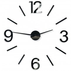 Dekorative Wanduhr in schwarzer Farbe