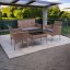 Elegante set di divani da giardino in rattan con tavolo