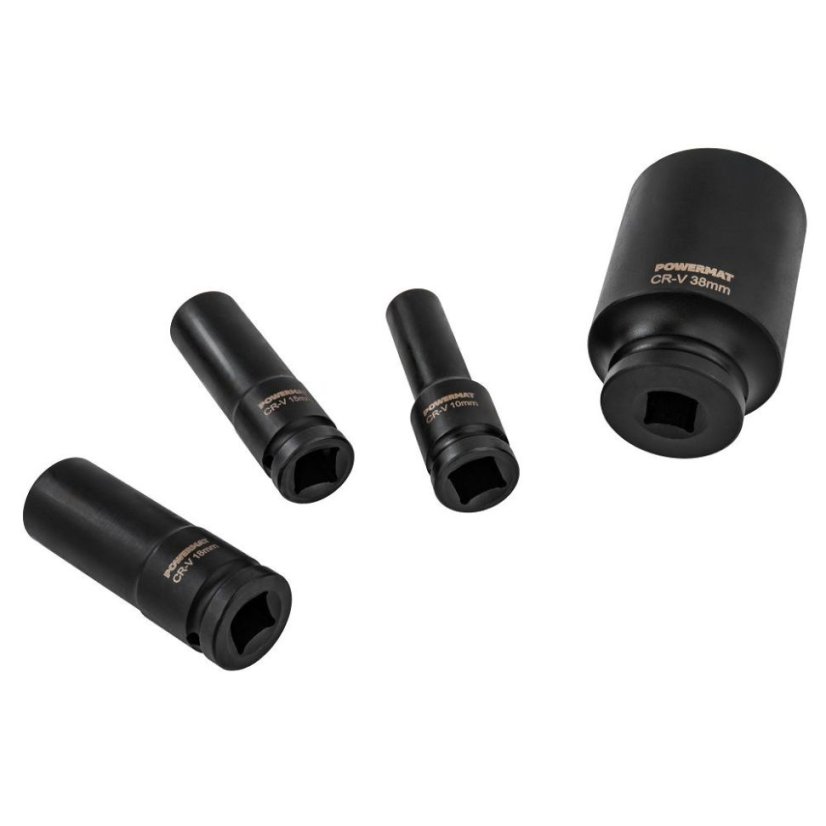 Sada rázových utahováků HEX 1/2" 10-38 mm 20 dílů