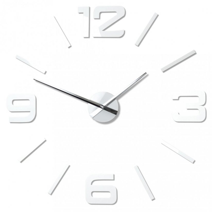 Velika bela nalepka ura, 130 cm