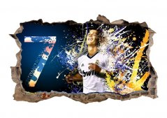 Dekorační 3D nálepka na zeď Cristiano Ronaldo 47 x 77 cm