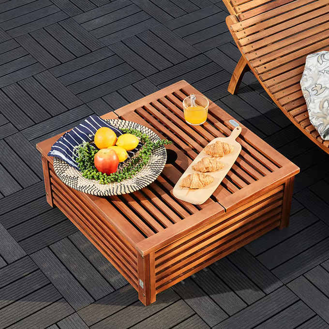 Capac din lemn de salcâm pentru suport umbrelă 62 x 62 x 26 cm