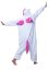 Pohodlné růžovo bílé kigurumi s motivem jednorožce velikost S