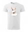 Стилна мъжка тениска с щампа на куче от породата бултериер