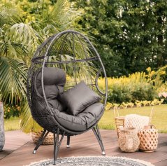 Szabadon álló kerti szék kényelmes párnákkal, COCON