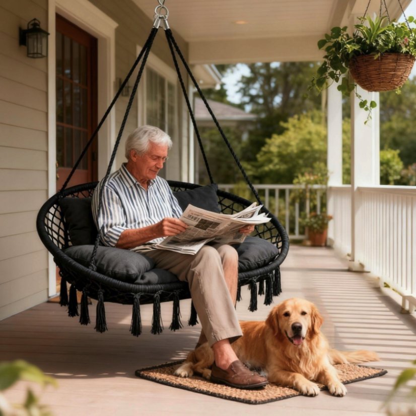 Závesné kreslo, bocianie hniezdo pre 2 osoby –  320 kg