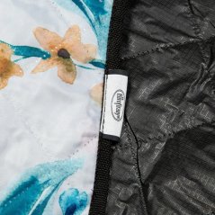 Piknik takaró 135 x 140 cm - fehér virágmotívummal