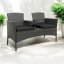 Garten-Rattan-Garnitur NM-03 - grau + graue Kissen