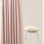 Tenda rosa cipria LARA su cerchi argentati con nappe 140 x 260 cm