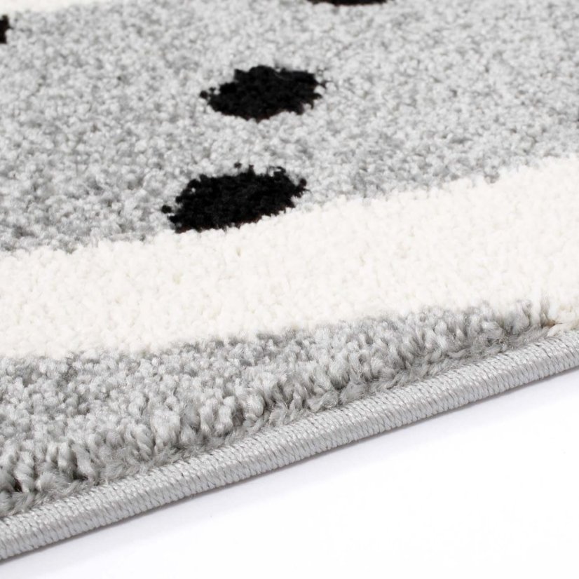 Covor de joacă gri pentru copii cu iepuraș mic