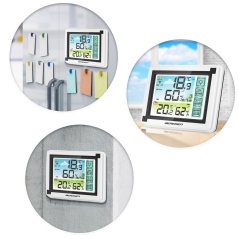 Stație meteo wireless albă cu afișaj LCD BD-900