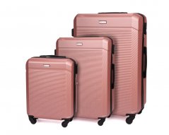 Sada cestovných kufrov STL945 púdrovo ružová
