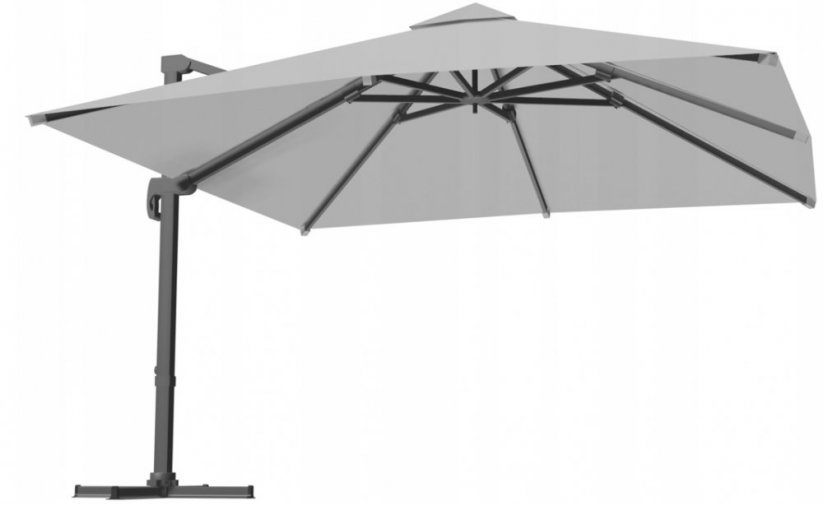Umbrelă de grădină pliabilă gri 3 x 4 m