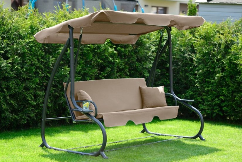 Beige verstellbare Gartenschaukel