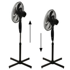 Ventilator stand cu 5 pale - negru 45 W
