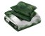 Cearșafuri din bumbac satinat cu model abstract verde-auriu - Mărimea: 3 časti: 1ks 220x200 + 2ks 70x80