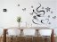 Adesivo da parete per cucina tazza da caffè con cuore e farfalle - Misure: 50 x 100 cm