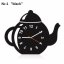 Dekoratív konyhai óra Teáskanna - Farba  produktu: Fekete