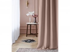 Zatemnitvena zavesa z obrobo v pudrasto roza barvi 140 x 280 cm