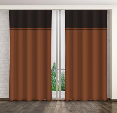 Tenda decorativa marrone con nastro