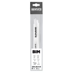 Panza fierastrau sabie 225 x 20 x 1,25 mm 6-TPI set 2 bucati 57H954 GRAPHITE