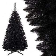 Fekete műfenyőfa 180 cm