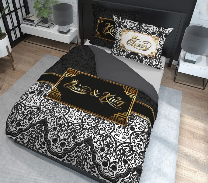 Bavlnené posteľné obliečky v kráľovskom štýle - Rozmer: 3 časti: 1ks 160 cmx200 + 2ks 70 cmx80