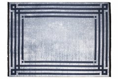 Sivi trend tepih s protukliznom završnom obradom i geometrijskim uzorkom