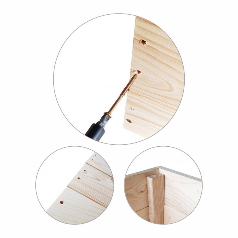 Prírodný vyvýšený drevený záhon 120 x 120 x 27 cm