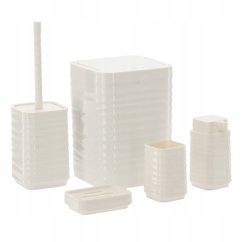 5 darabos fürdőszobai kiegészítő készlet - fehér