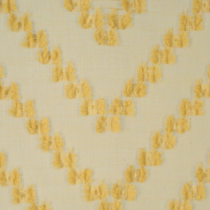 Štýlová žltá záclona so vzorom na spodnej časti 140 x 250 cm