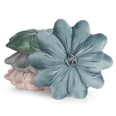 Žametna okrasna blazina v obliki rože - 40 cm