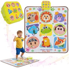 Interaktive musikalische Tanzmatte für Kinder mit Tiermotiven und LED-Lichtern