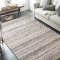 Moderní koberec s hrubě tkaným vzorem béžové barvy