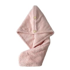 Brisača, turban za lase svetlo roza 65 x 25 cm
