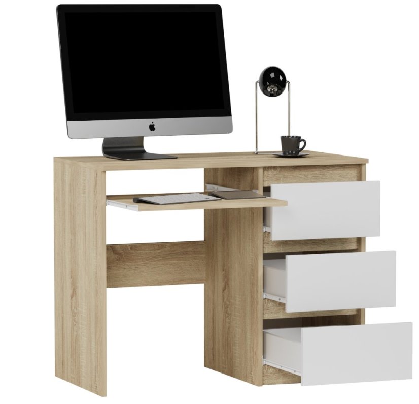 Písací, kancelársky stôl so šuflíkmi MODERN N-3 - rôzne farebné prevedenia