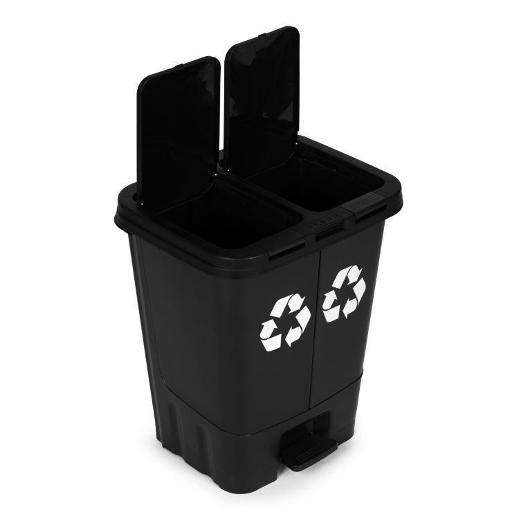 Hulladékválogató tartály 40 l - fekete
