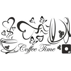 Adesivo murale per la cucina per l'ora del caffè