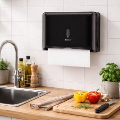 Nástenný dávkovač na papierové utierky ZZ – čierny