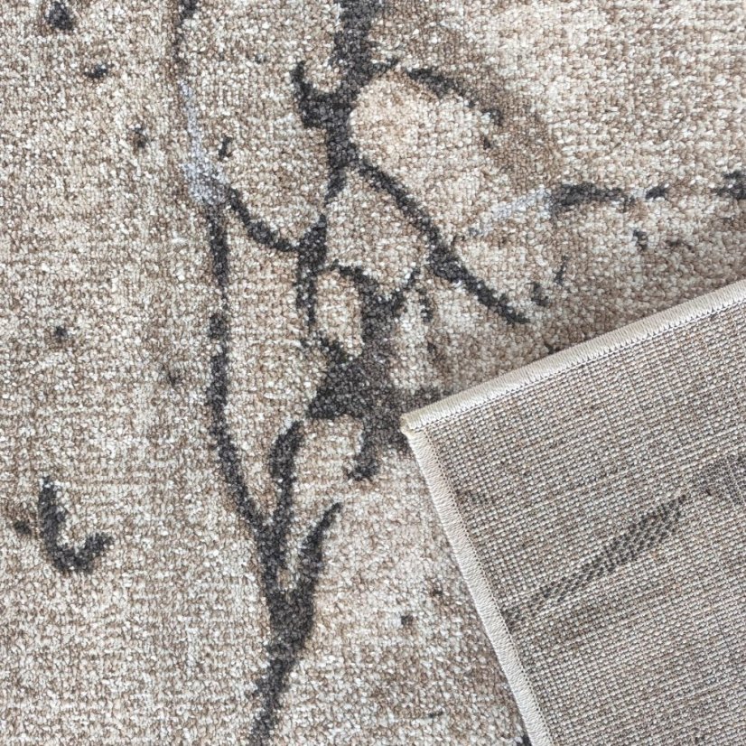 Modern bézs színű szőnyeg természetes mintával - téglalap alakú