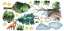 Dekoratív falmatrica gyerekeknek erdő és állatok motívumával 100 x 200 cm