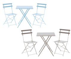 Összecsukható kerti szett, erkélykészlet - asztal + két szék