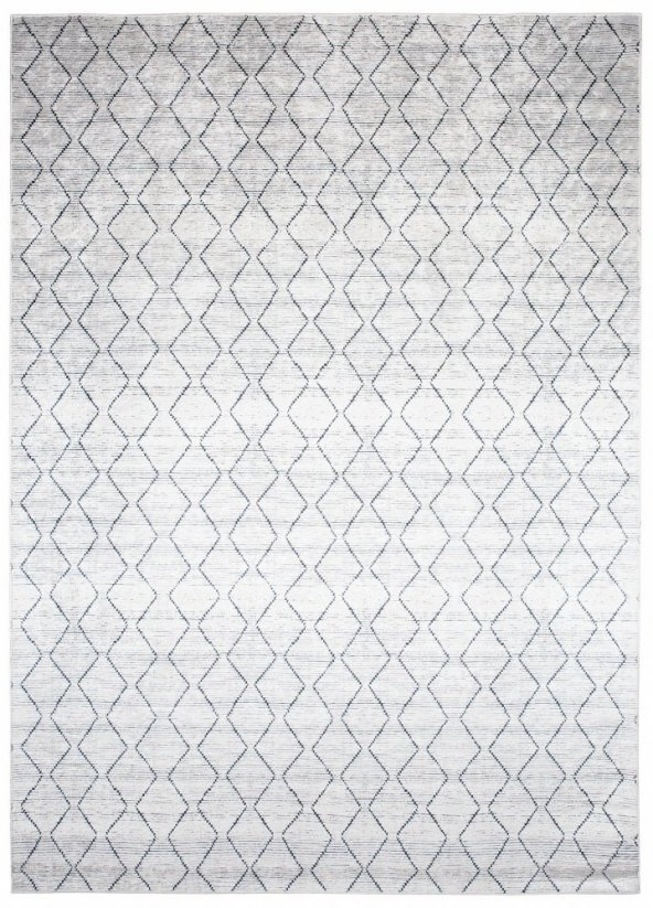 Tappeto moderno grigio chiaro con un motivo semplice