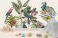 Adesivo murale con foglie e animali tropicali - Misure: 100 x 200 cm