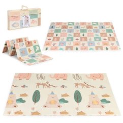 Wendbare Schaumstoff-Spielmatte für Kinder 150 x 200 cm - Tiere