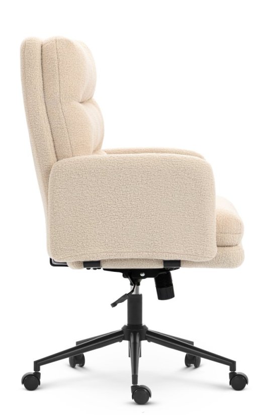Scaun de birou HC-1021 cu tapițerie „ TEDDY ” – crem